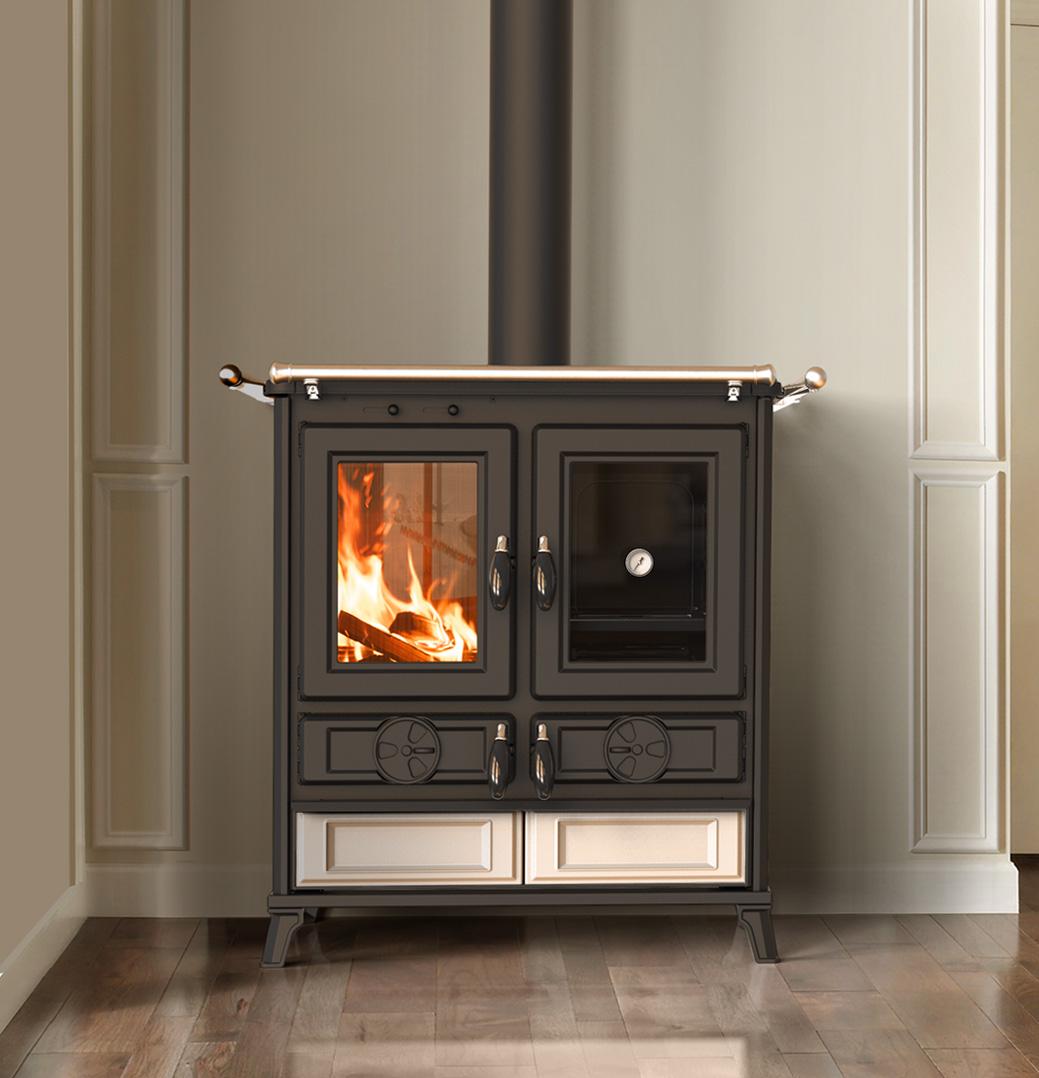 Kominek z płaszczem wodnym  ZUZIA PW 12 kW z akcesoriami  przyłączeniowymi violetta - Kominek z płaszczem wodnym  ZUZIA PW 12 kW z akcesoriami  przyłączeniowymi